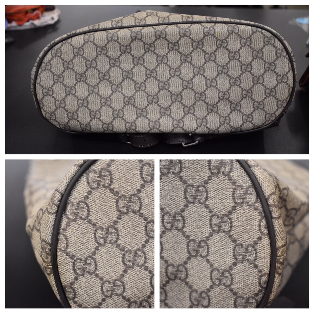 GUCCI🌟VINTAGE🌟RARE🌟AUTHENTIC🌟DRWSTRNG BCKPCK - Picture 3 of 8